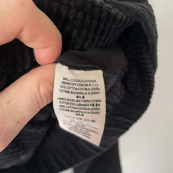 Free People Slouchy Corduroy Dolman  Moto Jacket Black Size Small - Picture 8 of 8